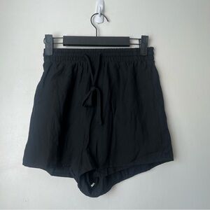 Princess Polly Chloe Black Drawstring Mini Shorts 2